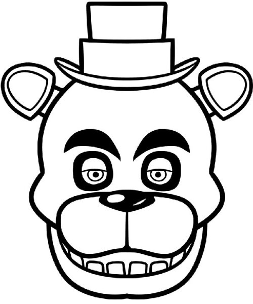 Кошмарный Бонни раскраска