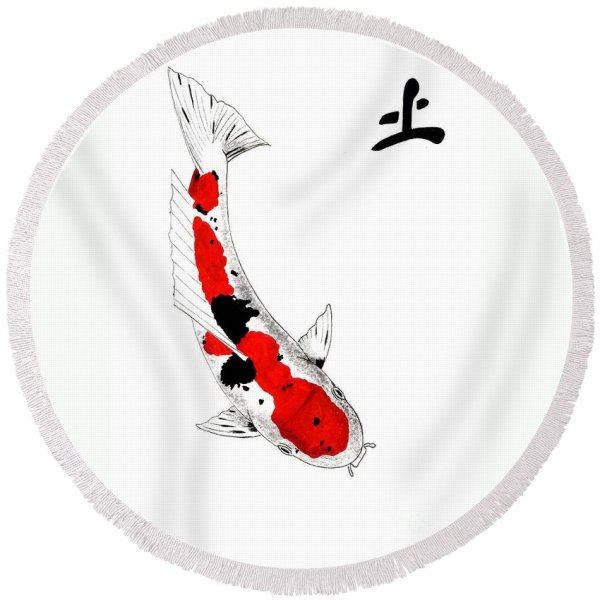 Карп кои на японском иероглиф