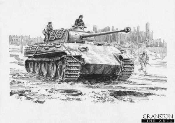 Раскраска немецкий танк пантера