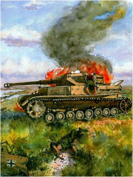 Живопись вторая мировая война война танки