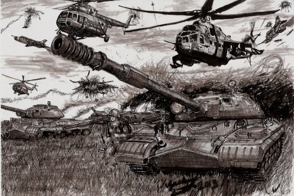Современный танковый бой арт