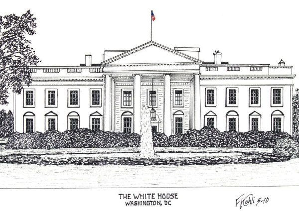 Белый дом иллюстрация
