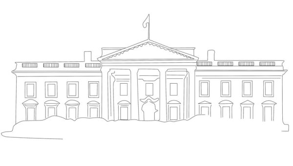 Белый дом раскраска