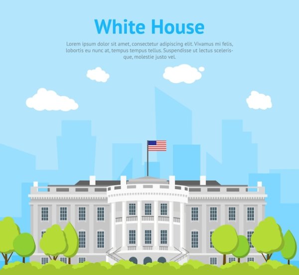 Белый дом рисовать