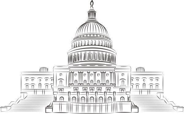 Капитолий Вашингтон рисунок карандашом