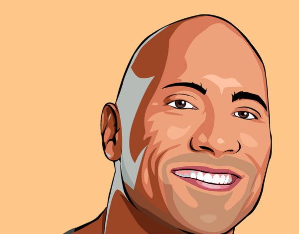 Пиксельный портрет Дуэйн Джонсон