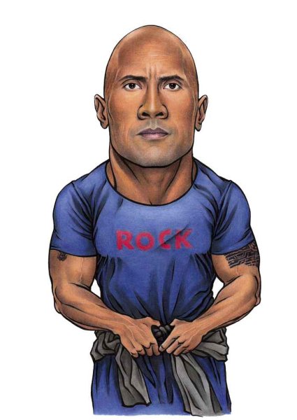 Дуэйн Джонсон рисунок