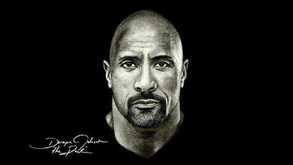 Дуэйн Джонсон рисунок