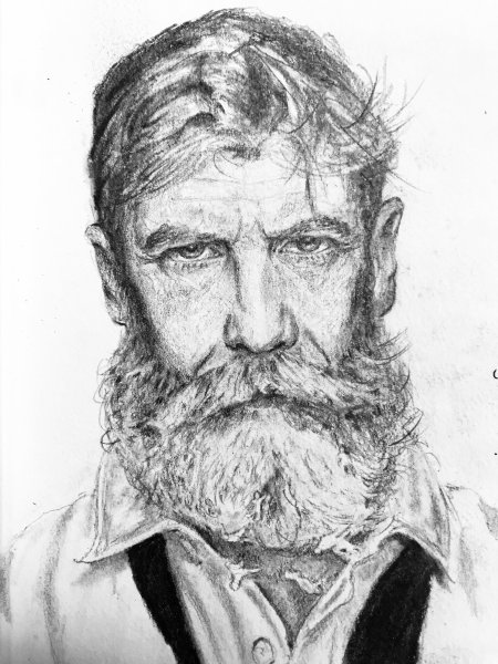 Человек с бородой для рисования