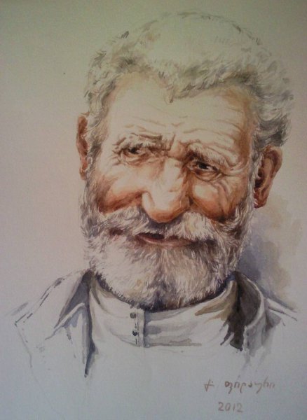 Нарисовать портрет старика