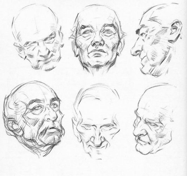 Старик карандашом