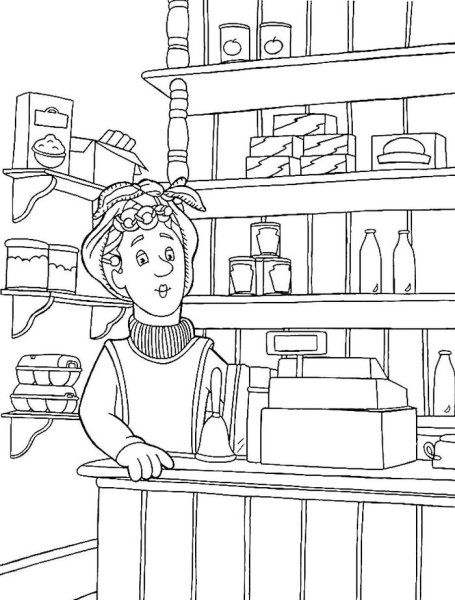 Раскраска профессии продавец