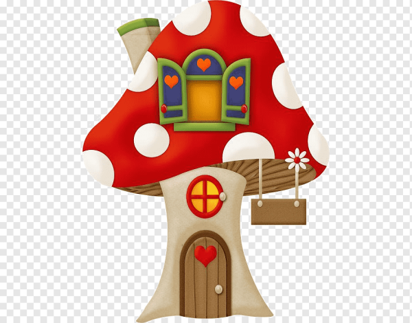 Мультяшный домик грибок