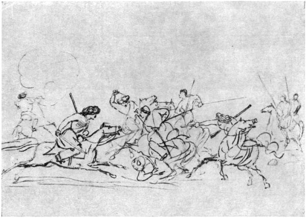 Схватка Горцев с казаками Лермонтов