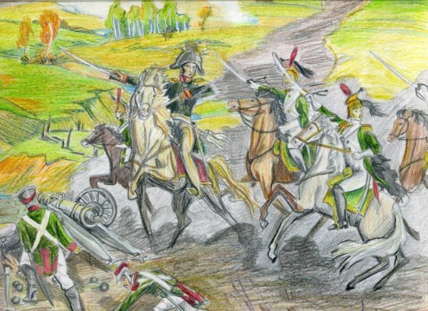 Детские рисунки Бородинское сражение 1812 года