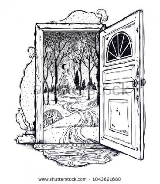 Дверь карандашом