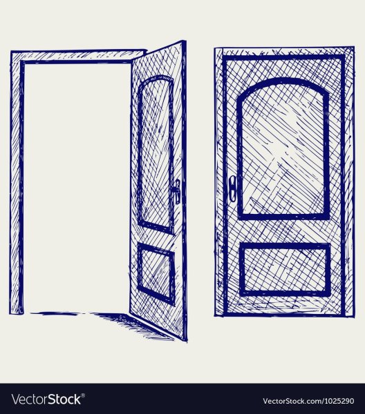Открытая дверь рисунок