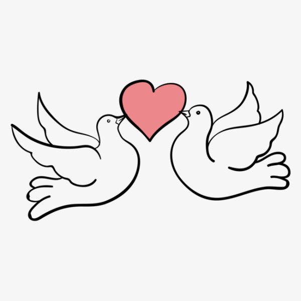Голуби на свадьбу трафарет