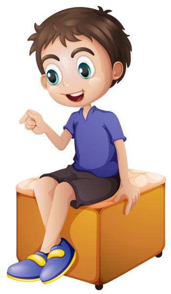 Мультяшка сидит