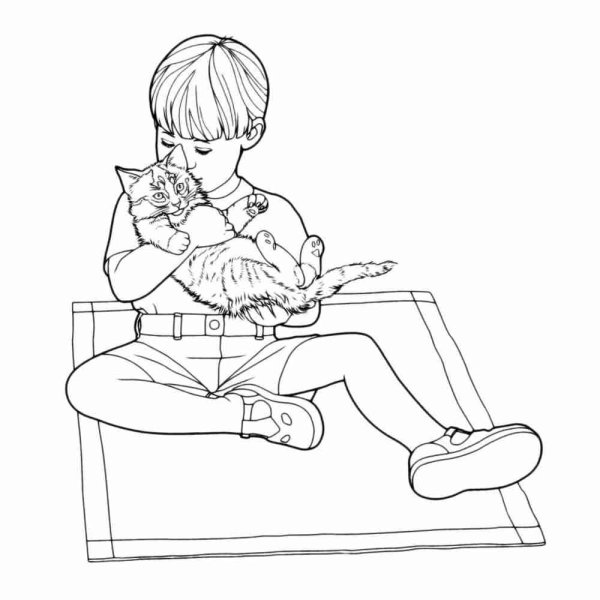 Раскраски для мальчиков котята