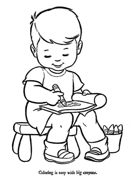 Мальчик рисунок черно белый