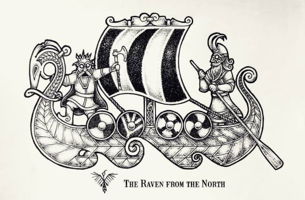 Орнамент викингов Драккар