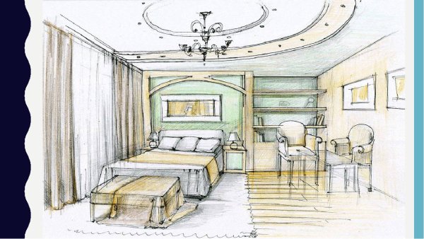 Дизайнерские эскизы интерьера