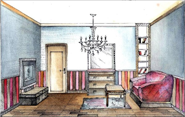 Интерьер комнаты изо