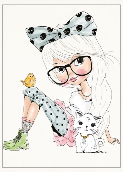 Модные девочки мультяшные