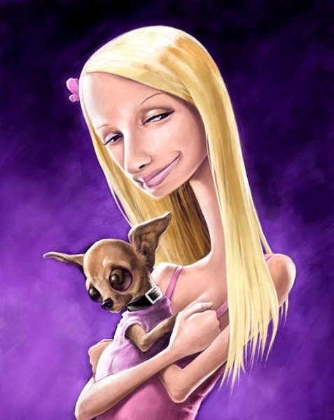 Блондинка карикатура