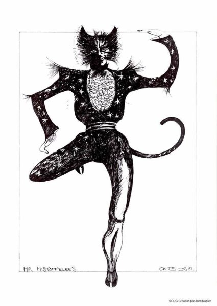 Рисунок к мюзиклу "кошки"э. л.Уэббера.