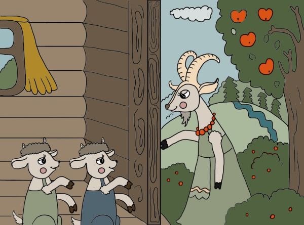 Волк и семеро козлят раскраска