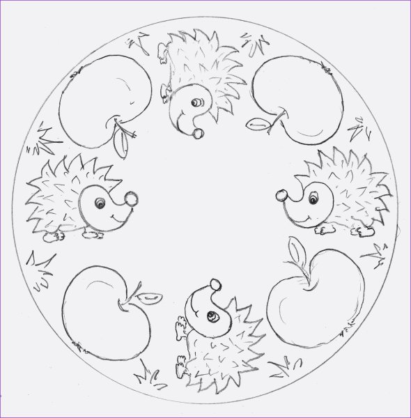 Осенние мандалы раскраски