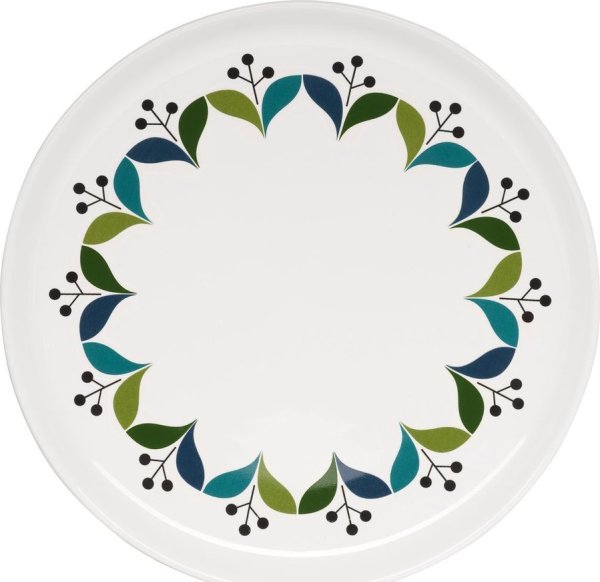 Растительный орнамент на тарелке