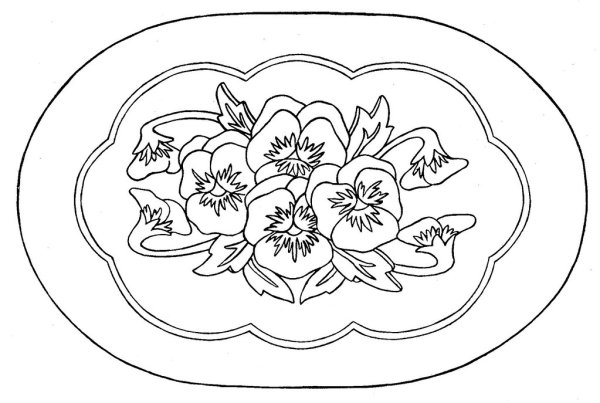 Жостовская роспись раскраска для детей