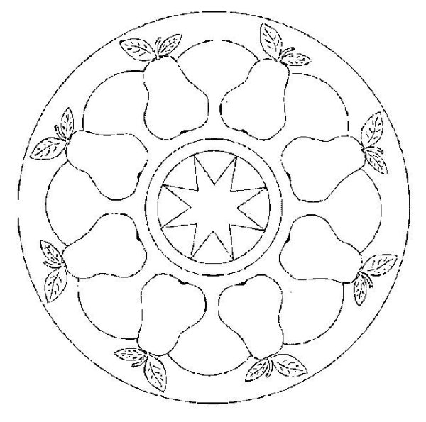 Орнамент на тарелках для раскрашивания