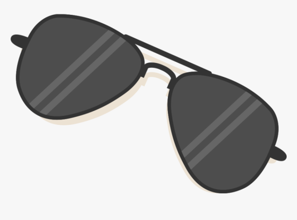 Черные очки мультяшные