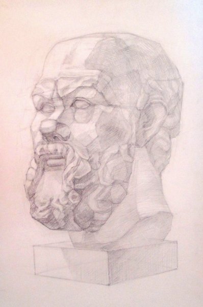 Сократ гипсовая голова для рисования