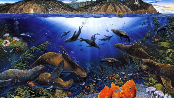 Картина подводный мир