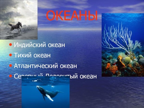 Тихий и индийский океаны