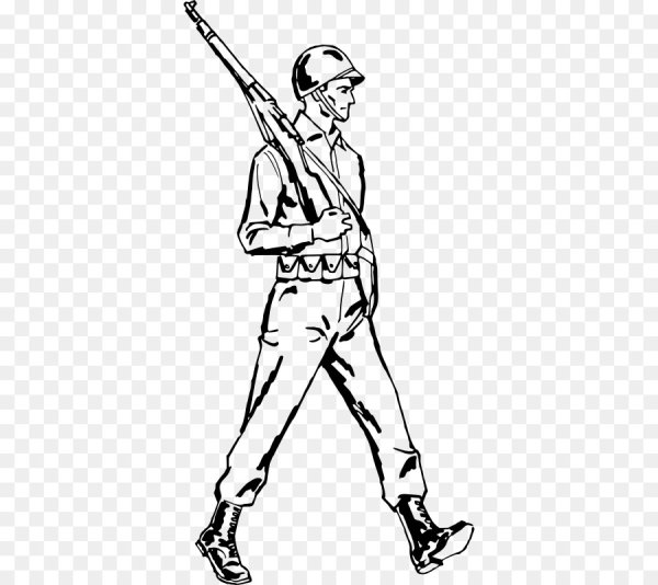 Солдат марширует вектор