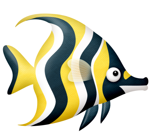 Рыбка полосатая мультяшная