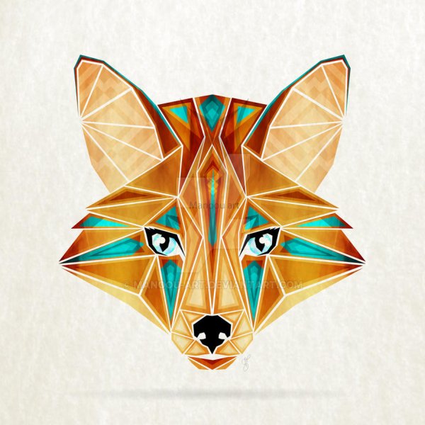 Геометрик арт Энимал лиса