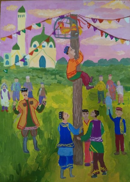 Праздник Сабантуй рисунок