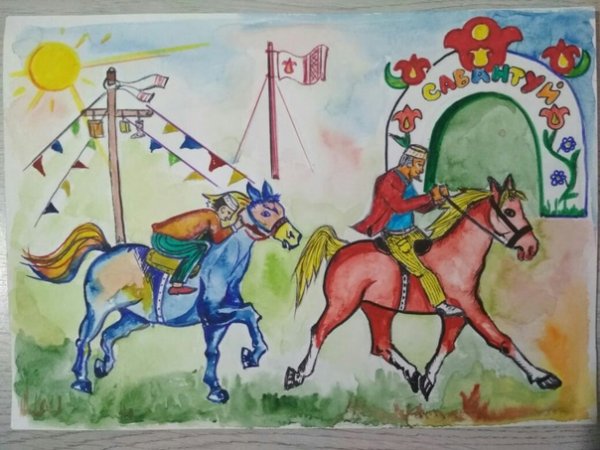 Сабантуй рисунки детей