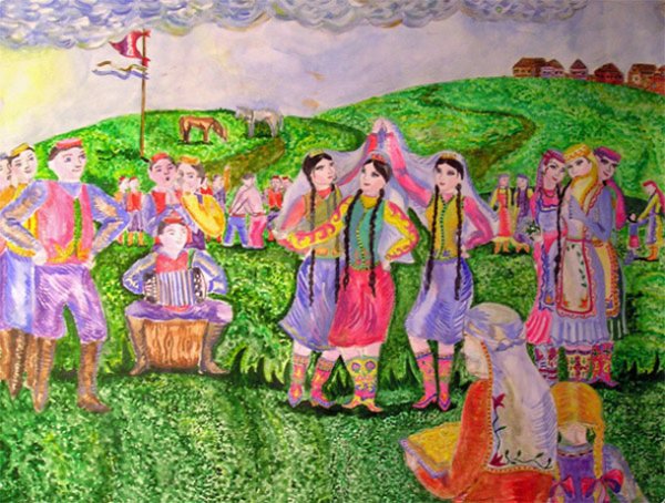 Праздник Сабантуй рисунок