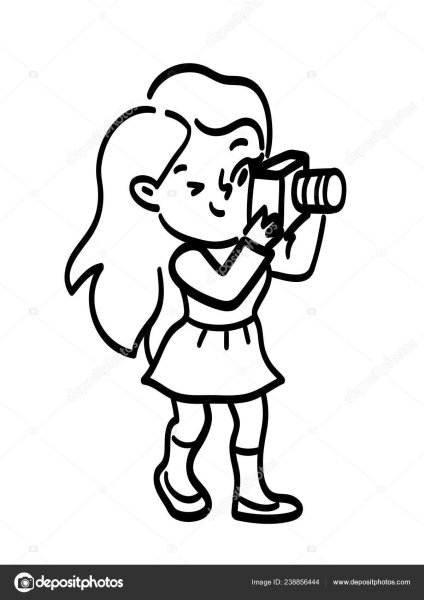 Раскраска профессия фотограф