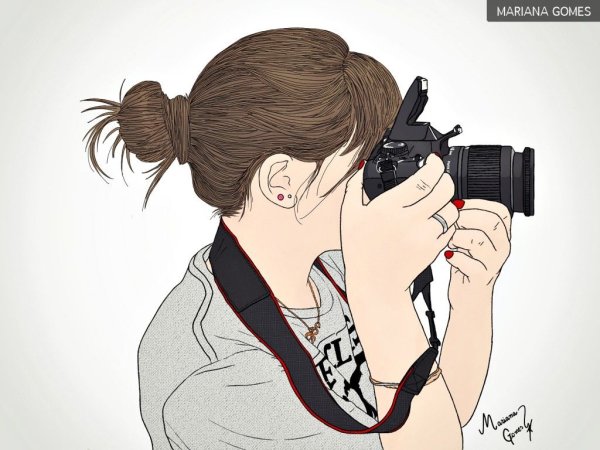 Девушка фотограф арт