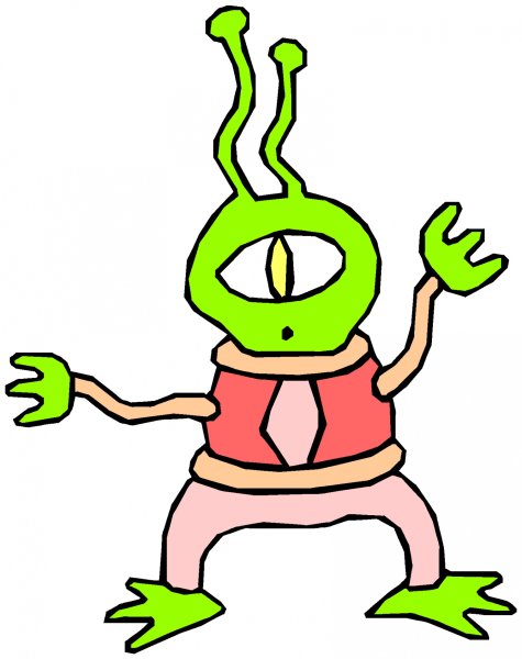 Персонаж инопланетянин мультяшный