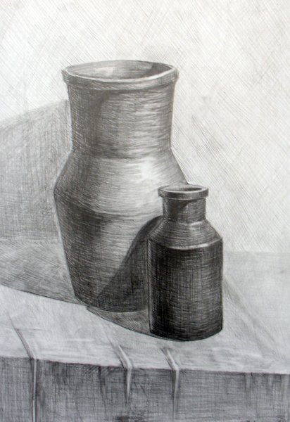 Натюрморт графическими материалами